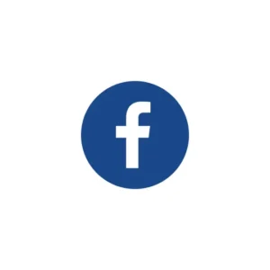 blue and white facebook social media logo