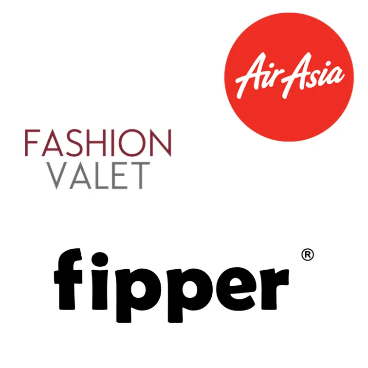Local brands AirAsia, FashionValet and Fipper that practice customer-driven marketing strategy and their logos