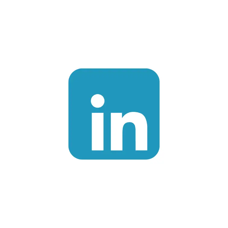 logo media sosial kota biru putih LinkedIn