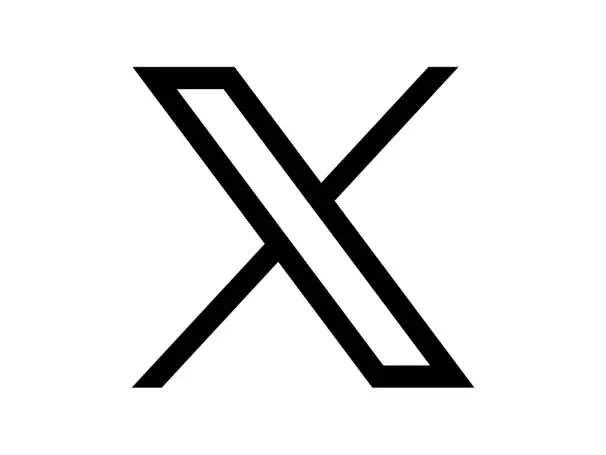 X Twitter Logo black and white