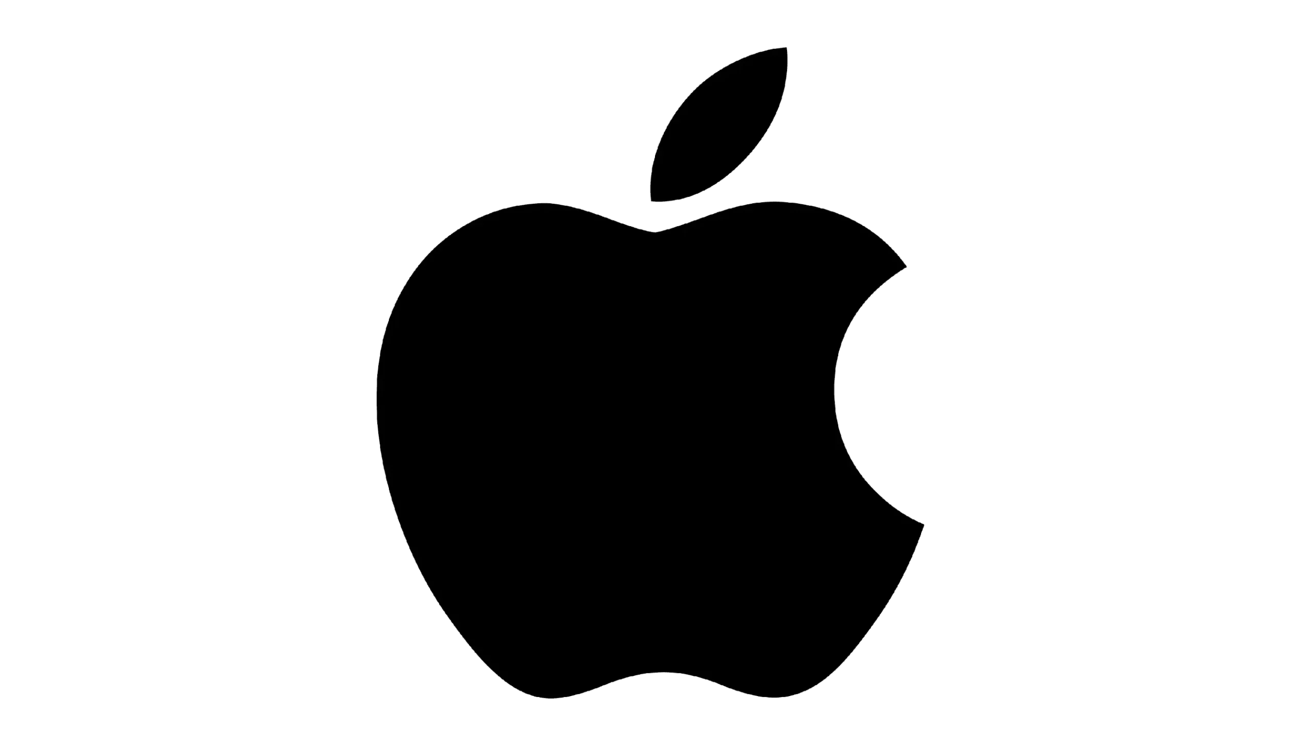 Apple bite black and white transparent logo.