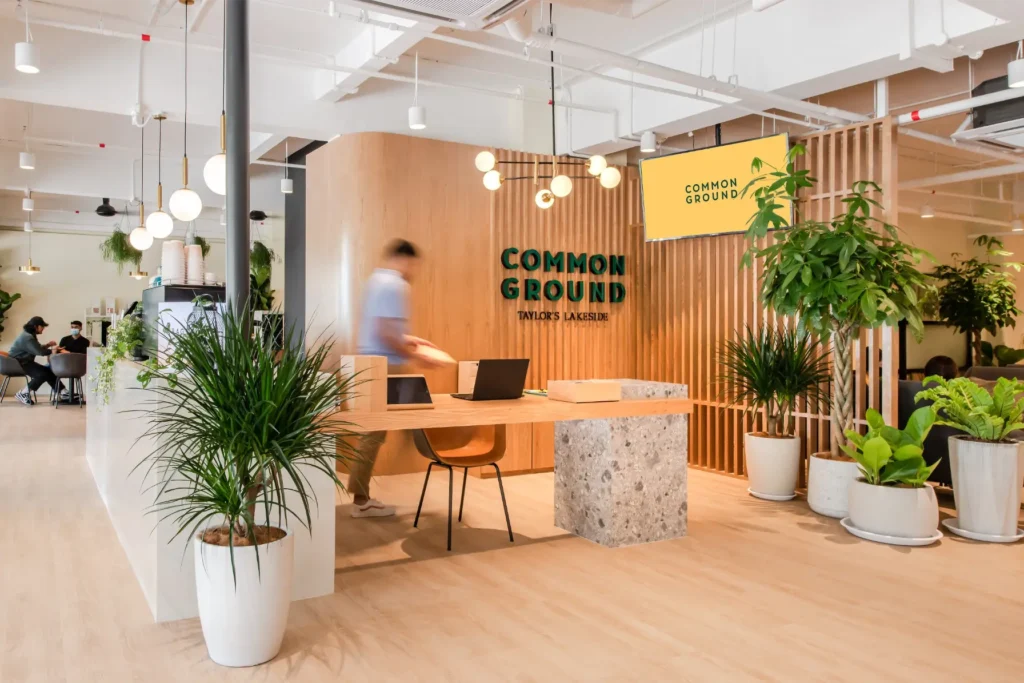 Interior of Common Ground co-working space for startups in Malaysia