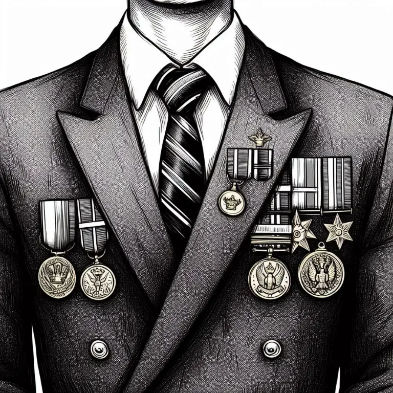 A close-up of a man in a double-breasted suit with various medals pinned on his chest to signify experience of a social media agency in Malaysia.