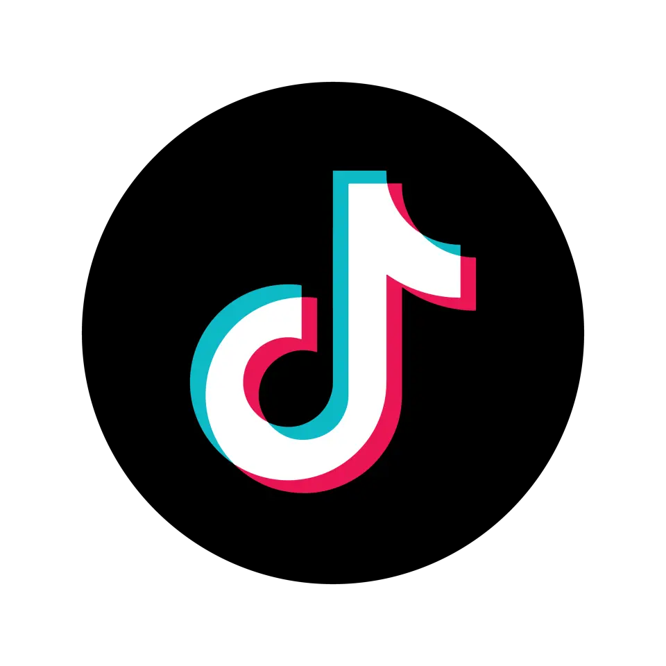 TikTok music note 'D' black and white logo